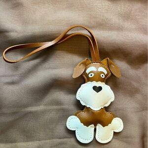 Charming Brown and White Dog Key Holder